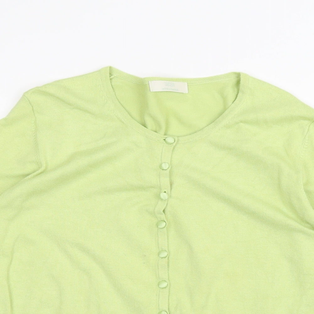 Marks and Spencer Womens Green   Cardigan Jumper Size 16