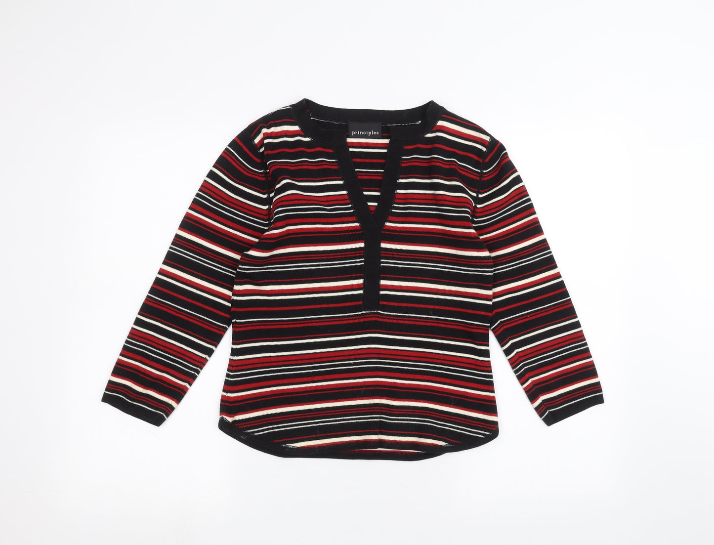 Principles Womens Black Striped  Pullover Jumper Size 14
