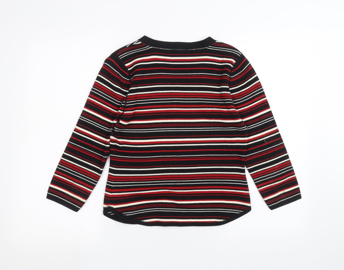 Principles Womens Black Striped  Pullover Jumper Size 14