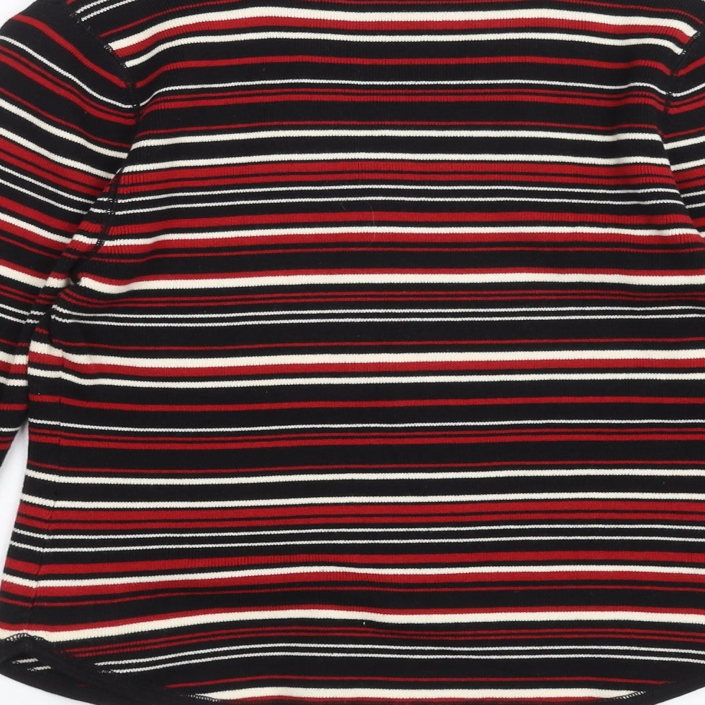 Principles Womens Black Striped  Pullover Jumper Size 14