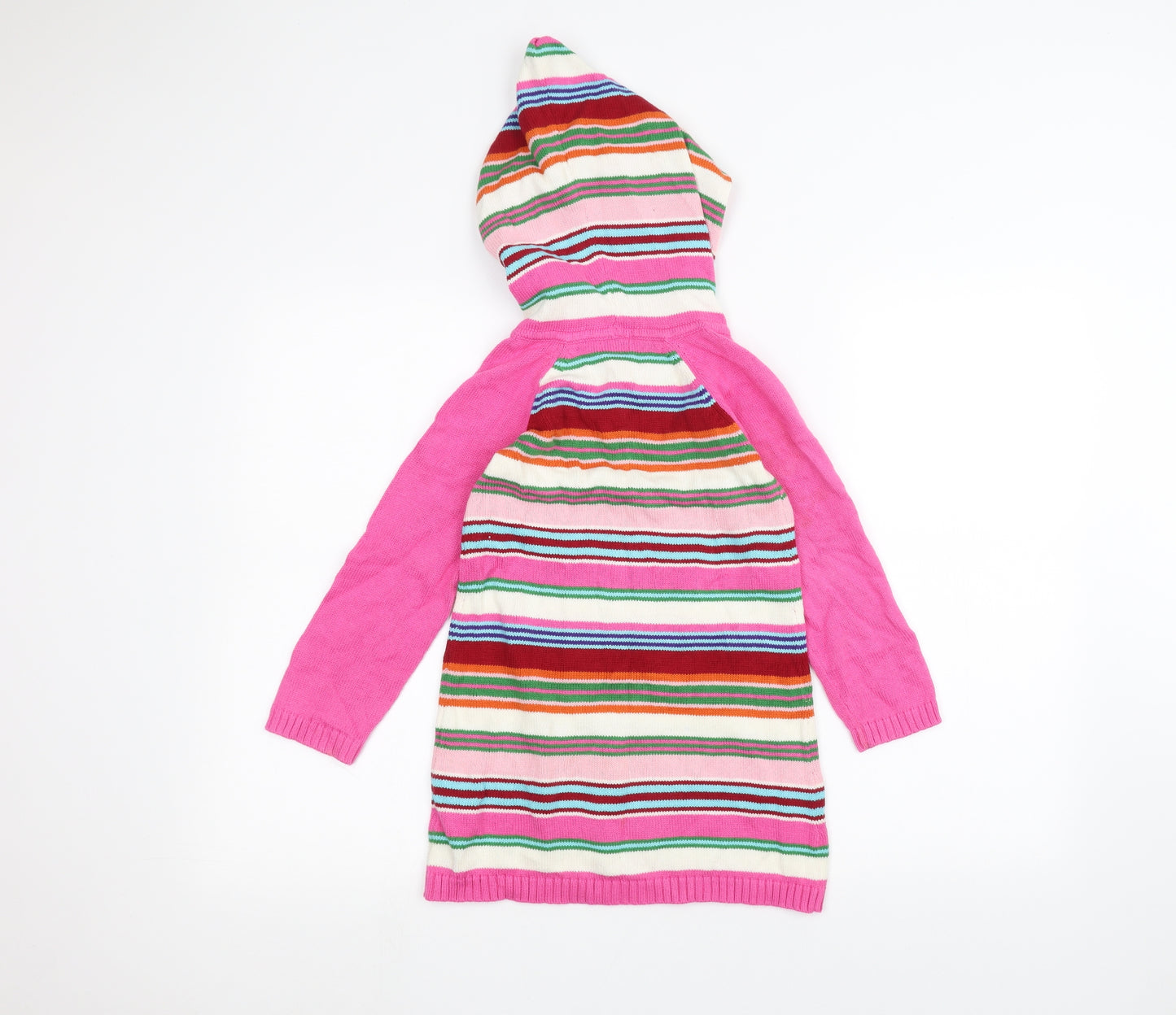 Gap Girls Pink Striped  Pullover Hoodie Size 5 Years