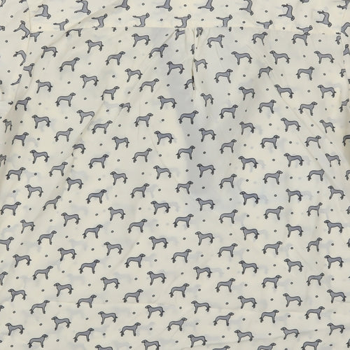 Lamore La Womens Beige   Basic Blouse Size L  - Dig Print
