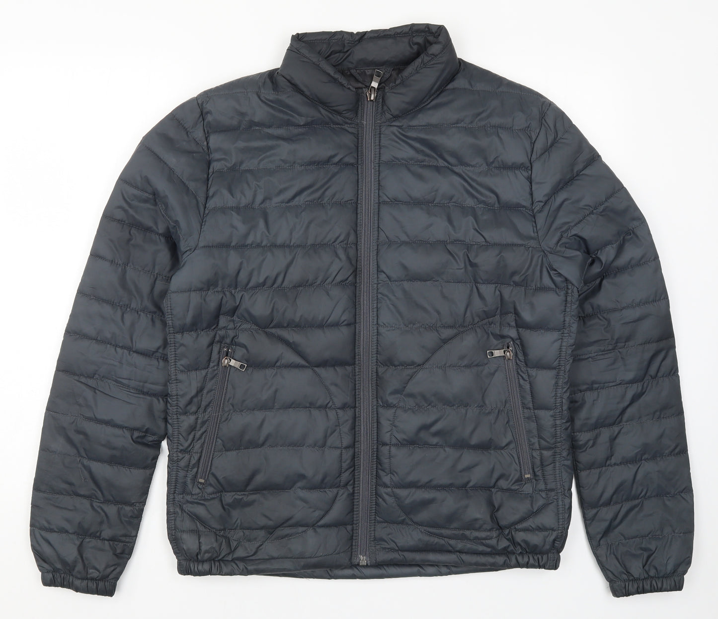 Zara Womens Grey   Quilted Coat Size M