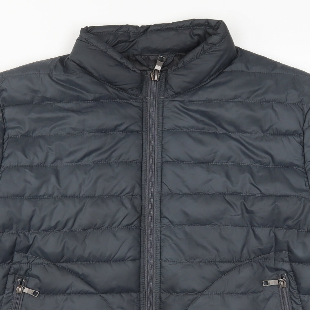 Zara Womens Grey   Quilted Coat Size M