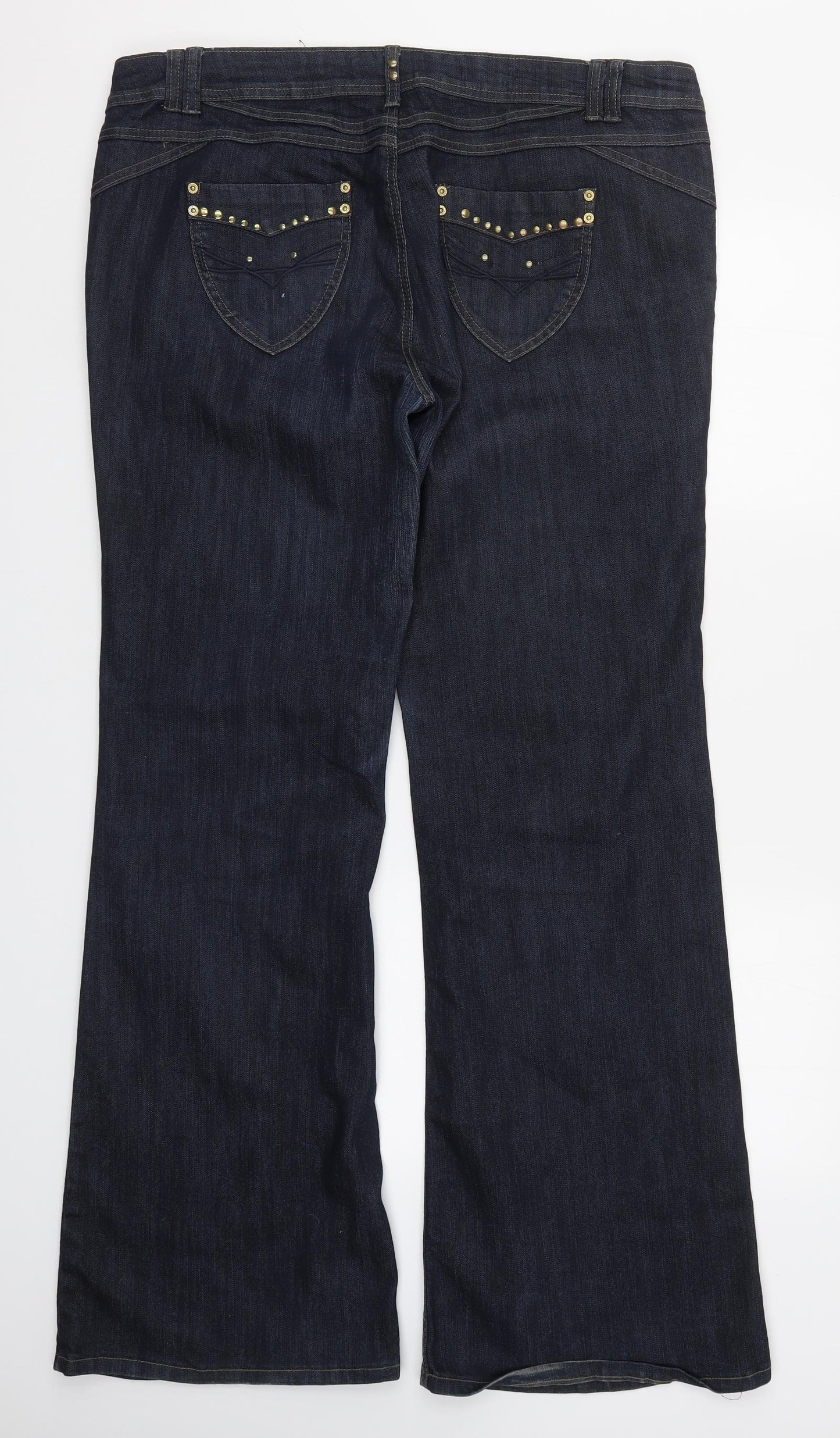 YesYes Womens Blue  Denim Bootcut Jeans Size 18 L32.5 in