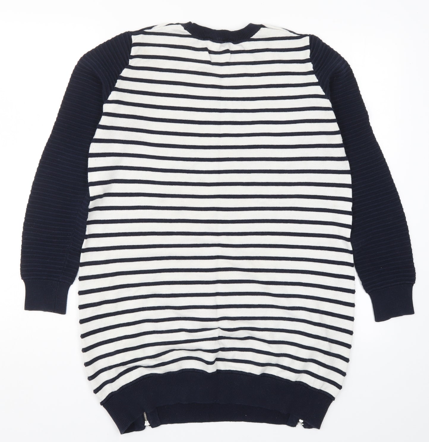 Dorothy Pekrins Womens Blue Striped Knit Pullover Jumper Size 14
