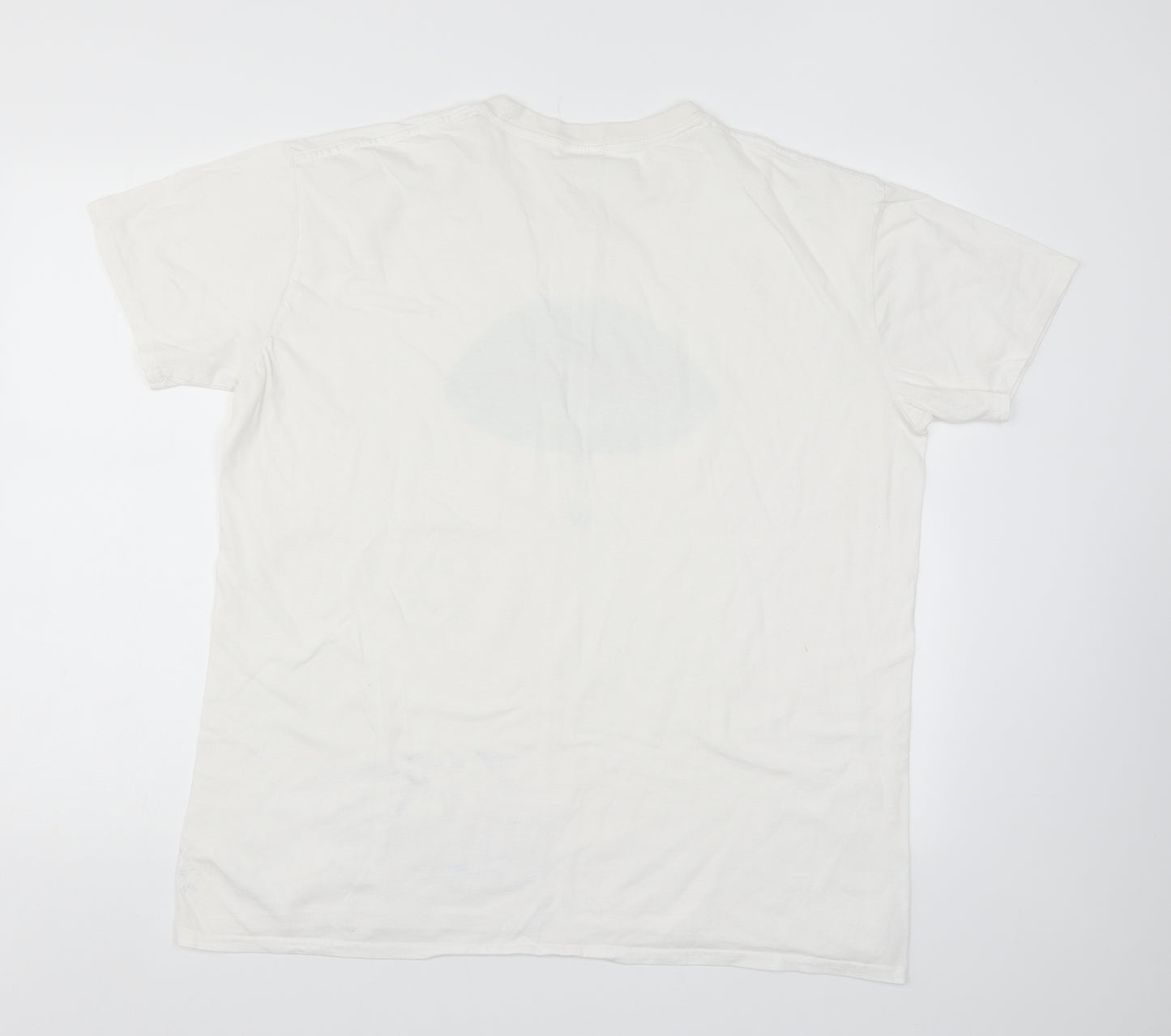 Preworn Mens White    T-Shirt Size XL  - Blue Lips