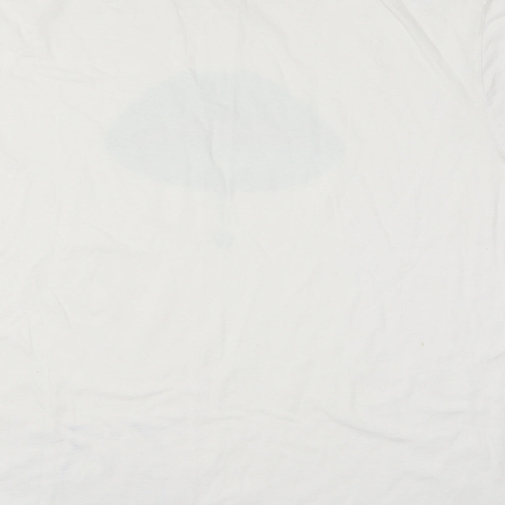 Preworn Mens White    T-Shirt Size XL  - Blue Lips