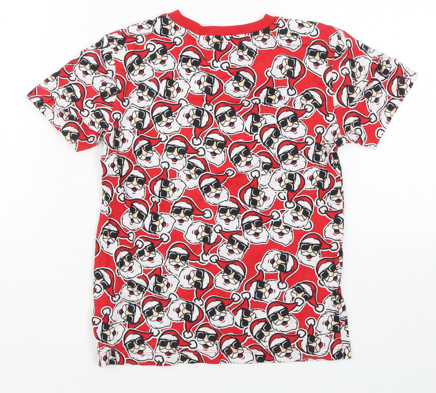 NEXT Boys Red   Basic T-Shirt Size 6 Years  - Santa Ho Ho Ho