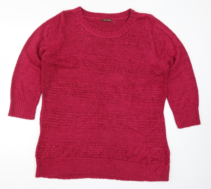 Savoir Womens Pink Knit Pullover Jumper Size 18