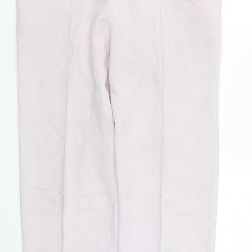 Marks and Spencer Womens Purple Check  Trousers  Size 16 L28 in