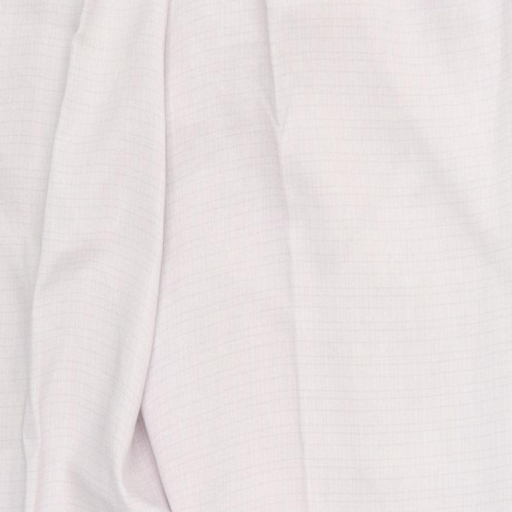Marks and Spencer Womens Purple Check  Trousers  Size 16 L28 in