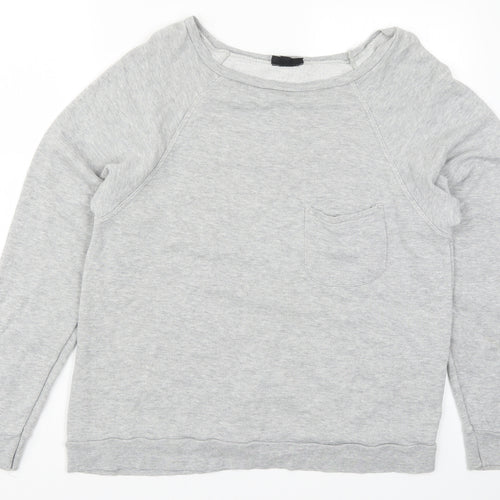 Topshop Womens Grey   Pullover Sweatshirt Size 14
