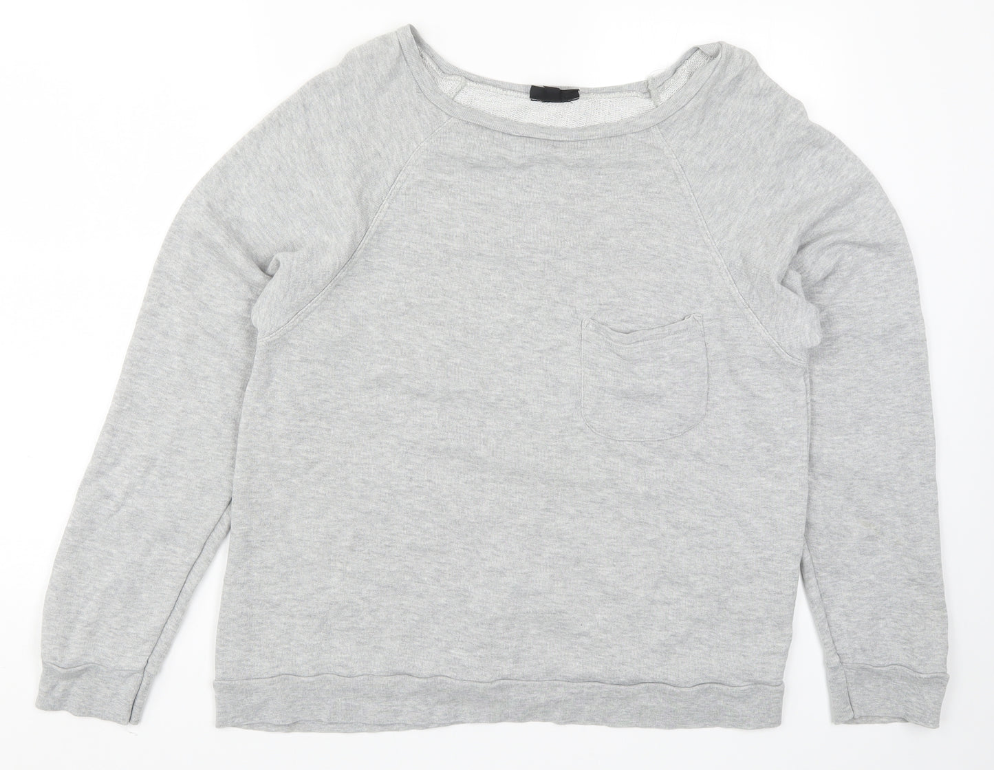 Topshop Womens Grey   Pullover Sweatshirt Size 14