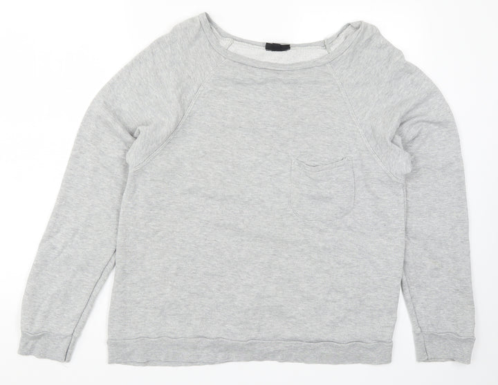 Topshop Womens Grey   Pullover Sweatshirt Size 14