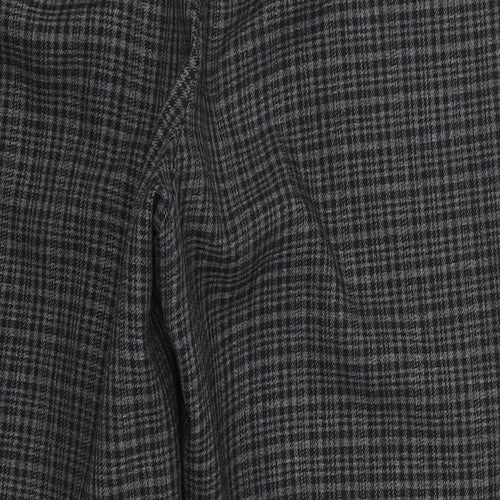 Bonmarché Womens Grey Check  Trousers  Size 12 L24 in