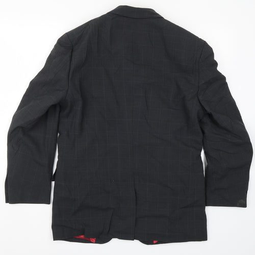 Hugo James Mens Grey Check  Jacket Suit Jacket Size 36