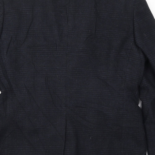Burton Mens Blue Striped  Jacket Suit Jacket Size M