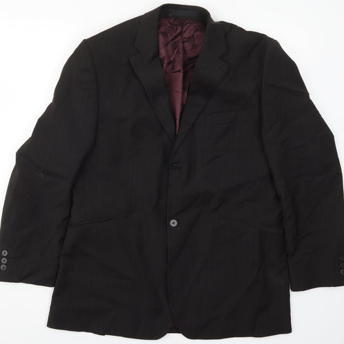 Burton Mens Brown Striped  Jacket Suit Jacket Size 42