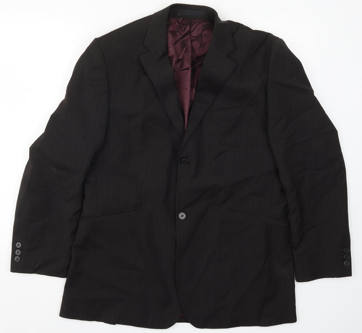 Burton Mens Brown Striped  Jacket Suit Jacket Size 42