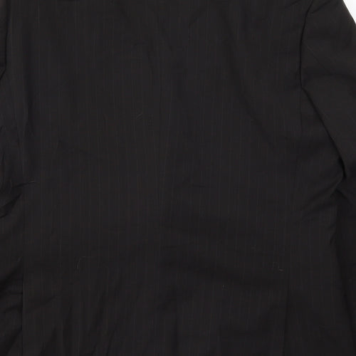Burton Mens Brown Striped  Jacket Suit Jacket Size 42
