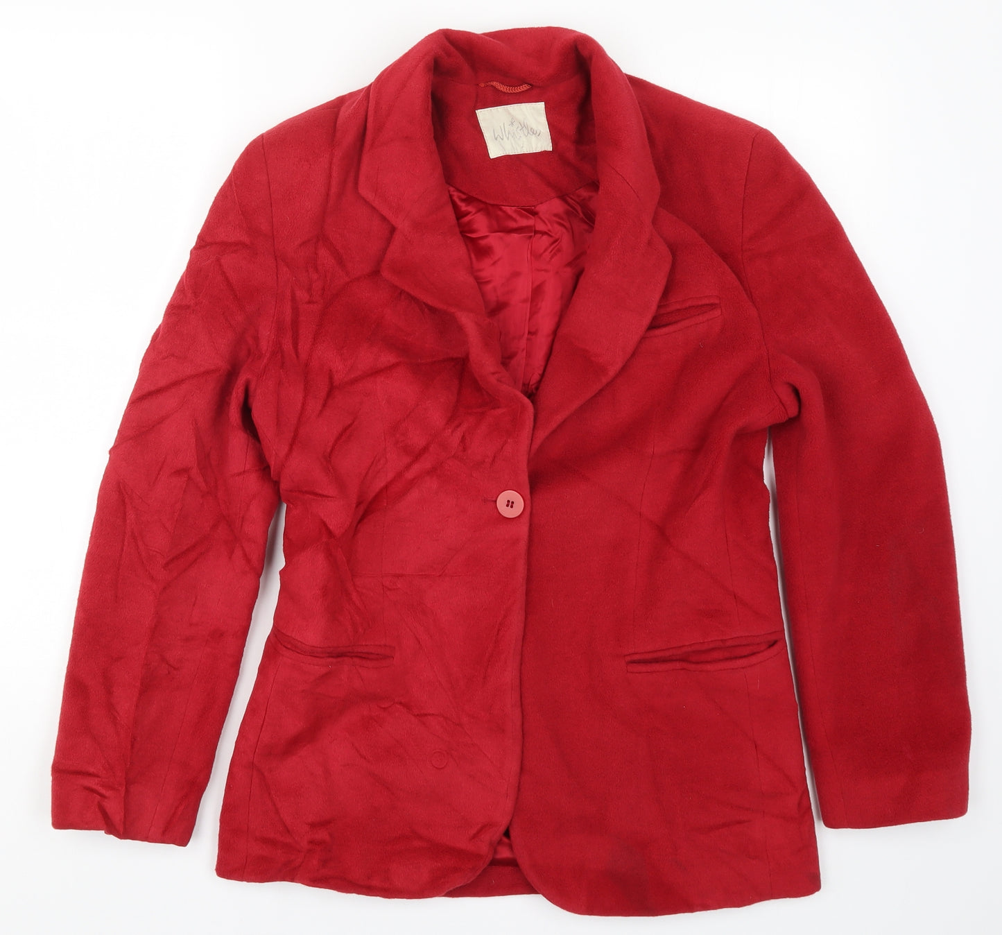 Whistles Womens Red   Pea Coat Coat Size 12