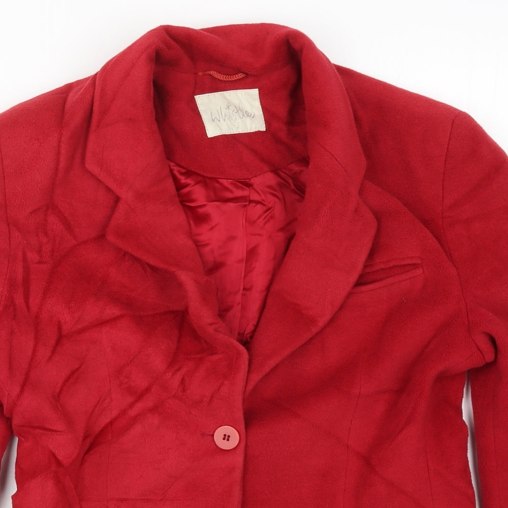 Whistles Womens Red   Pea Coat Coat Size 12
