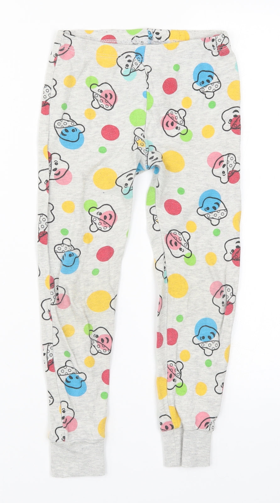 George Girls Multicoloured Polka Dot  Sweatpants Trousers Size 6-7 Years - Pudsey