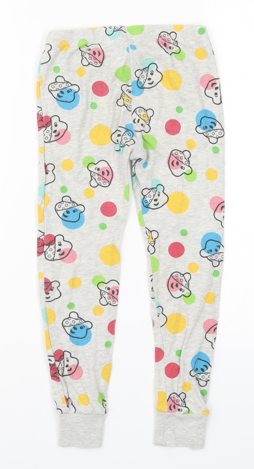 George Girls Multicoloured Polka Dot  Sweatpants Trousers Size 6-7 Years - Pudsey