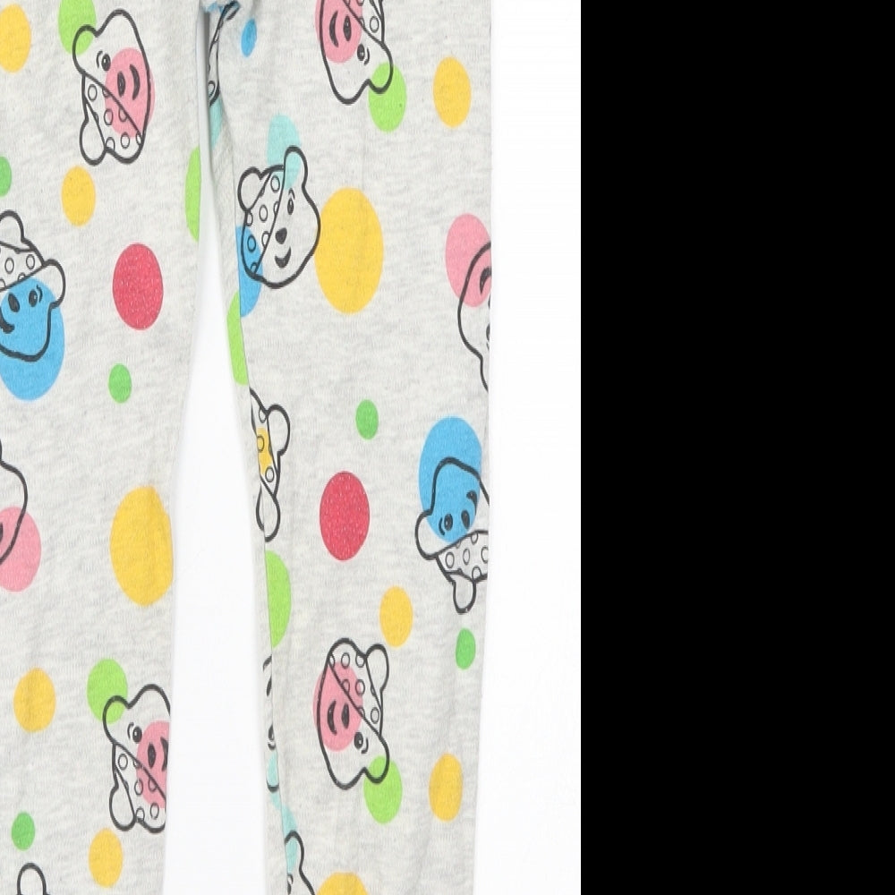 George Girls Multicoloured Polka Dot  Sweatpants Trousers Size 6-7 Years - Pudsey