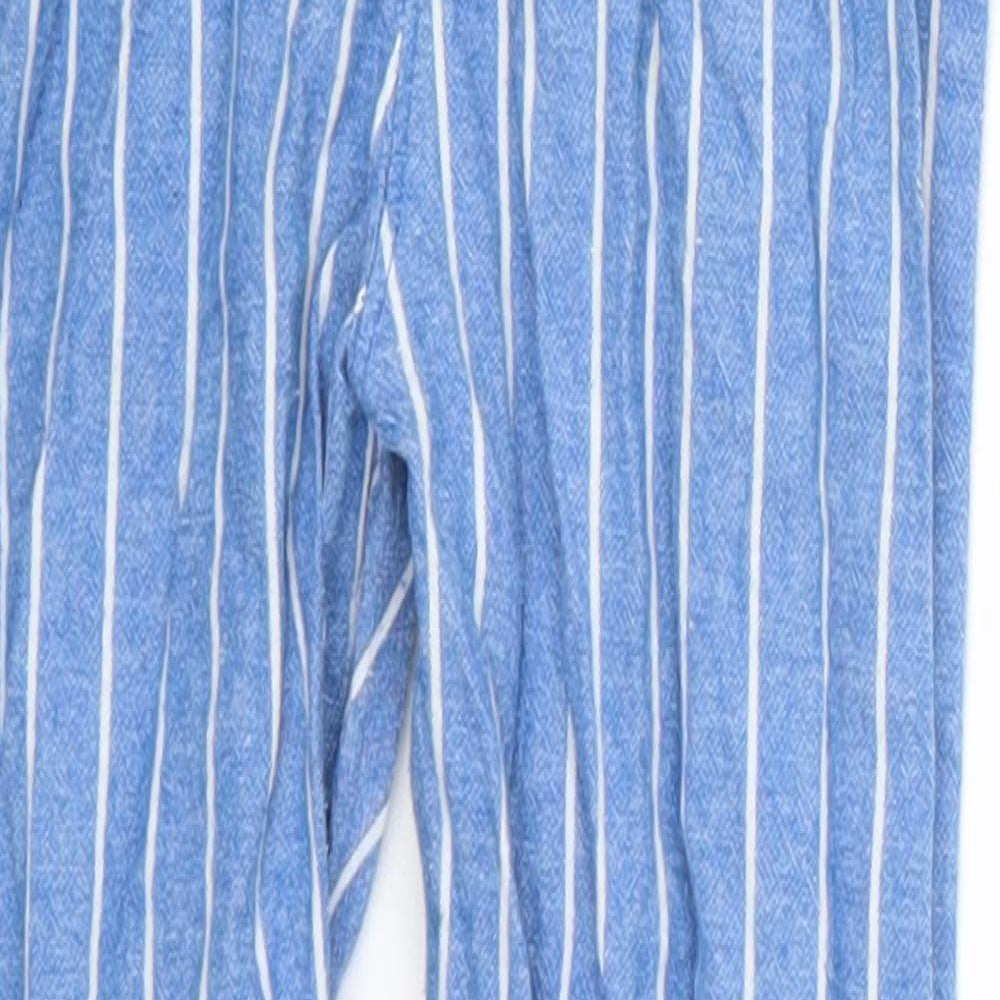 TU Boys Blue Striped  Sweatpants Trousers Size 7-8 Years - Loungewear