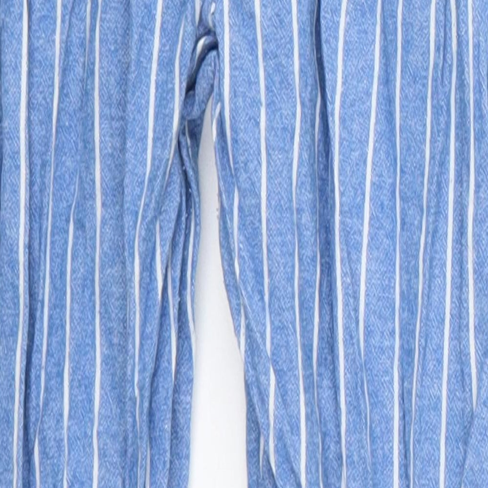 TU Boys Blue Striped  Sweatpants Trousers Size 7-8 Years - Loungewear