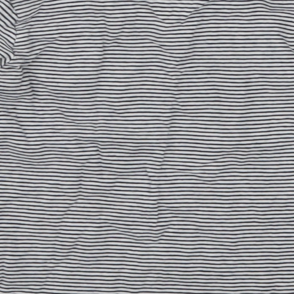 Fred & Flo Boys Blue Striped  Basic T-Shirt Size 12-18 Months