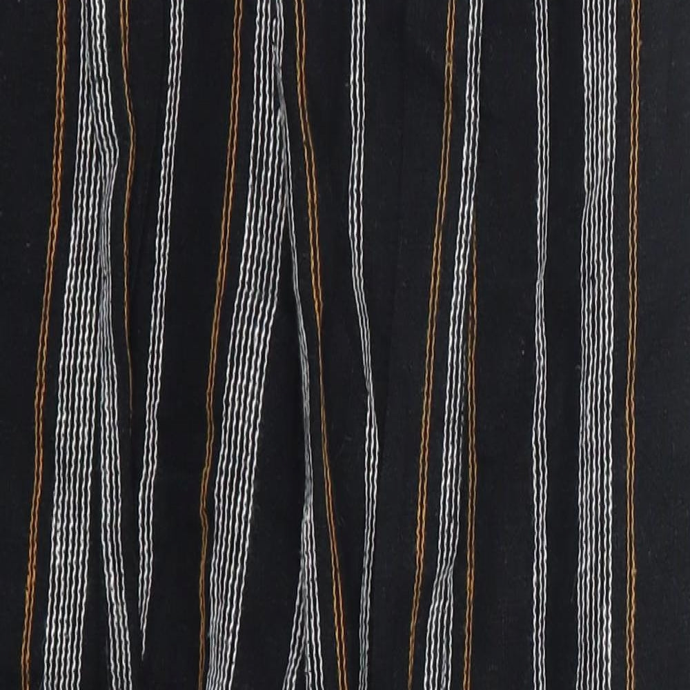 F&F Womens Black Striped  Trousers  Size 6 L27 in