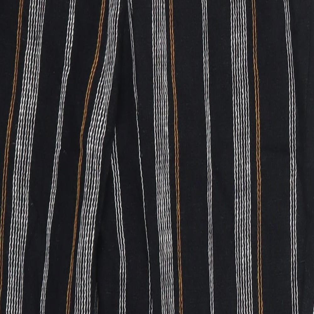 F&F Womens Black Striped  Trousers  Size 6 L27 in