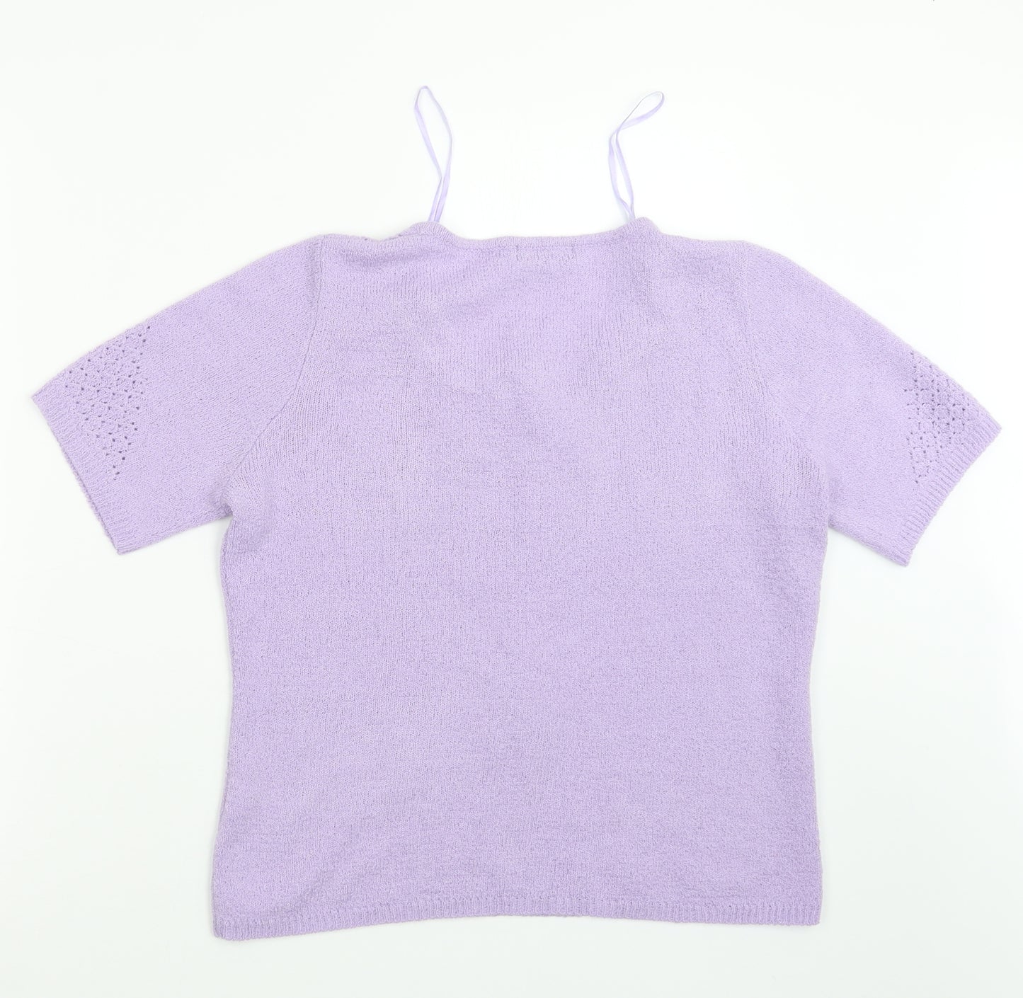 BM Womens Purple  Knit Pullover Jumper Size S