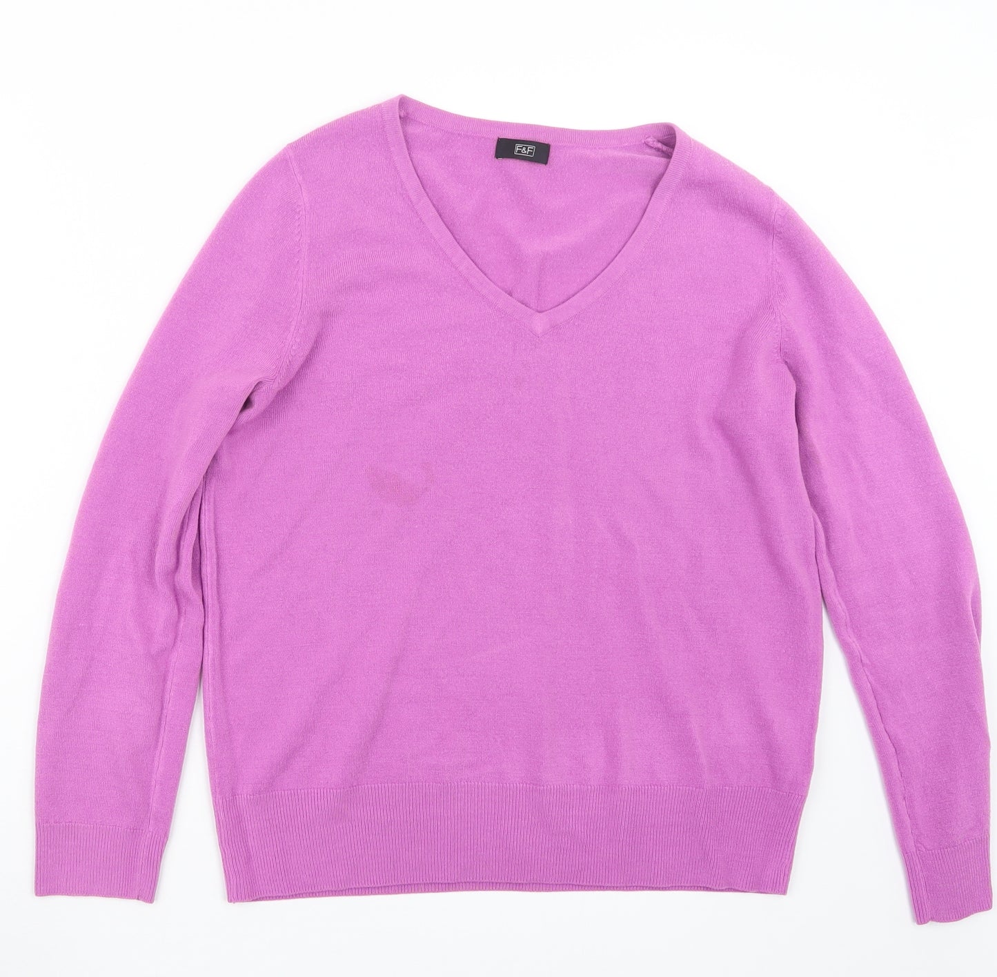 F&F Womens Purple  Knit Pullover Jumper Size 12