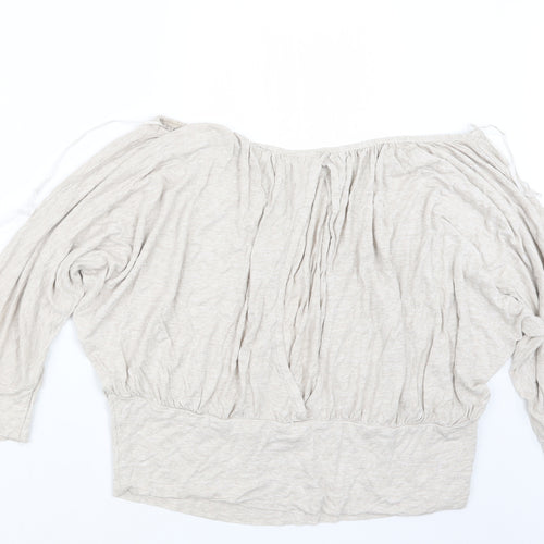 Bay Womens Beige   Basic Blouse Size 14