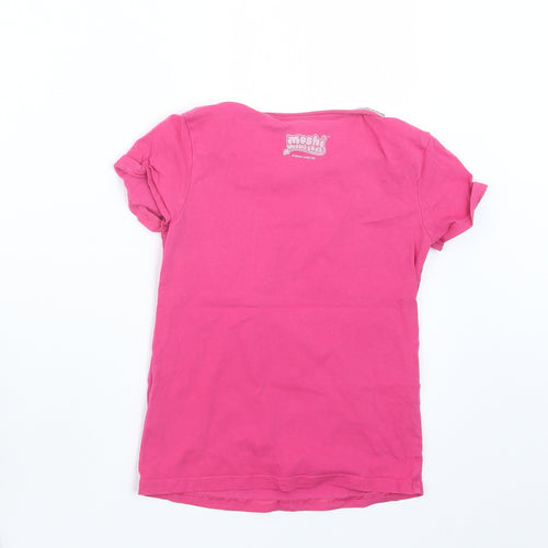 F&F Girls Pink   Basic T-Shirt Size 7-8 Years  - Moshi Monsters