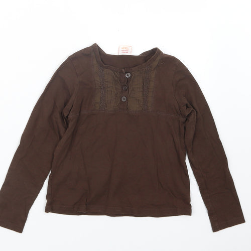 MINIMODE Girls Brown   Basic T-Shirt Size 5-6 Years