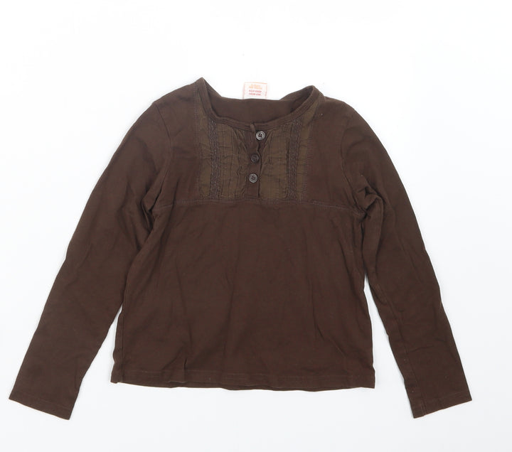 MINIMODE Girls Brown   Basic T-Shirt Size 5-6 Years