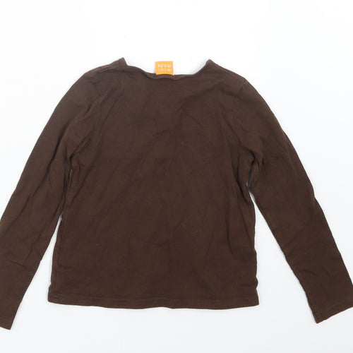 MINIMODE Girls Brown   Basic T-Shirt Size 5-6 Years