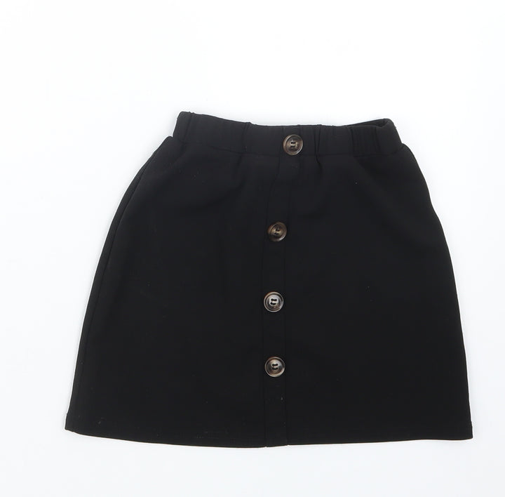 SheIn Girls Black Straight & Pencil Skirt Size 9 Years