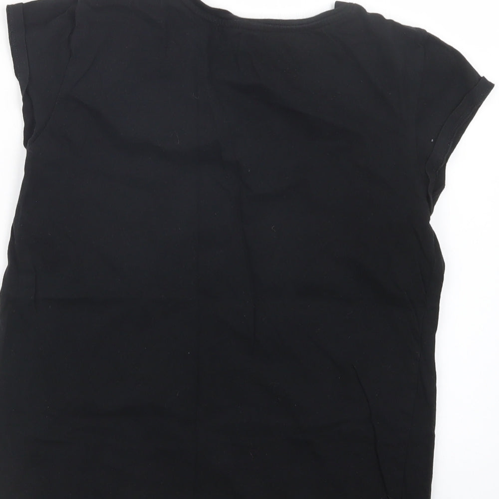 H&M Girls Black   Basic T-Shirt Size 10-11 Years