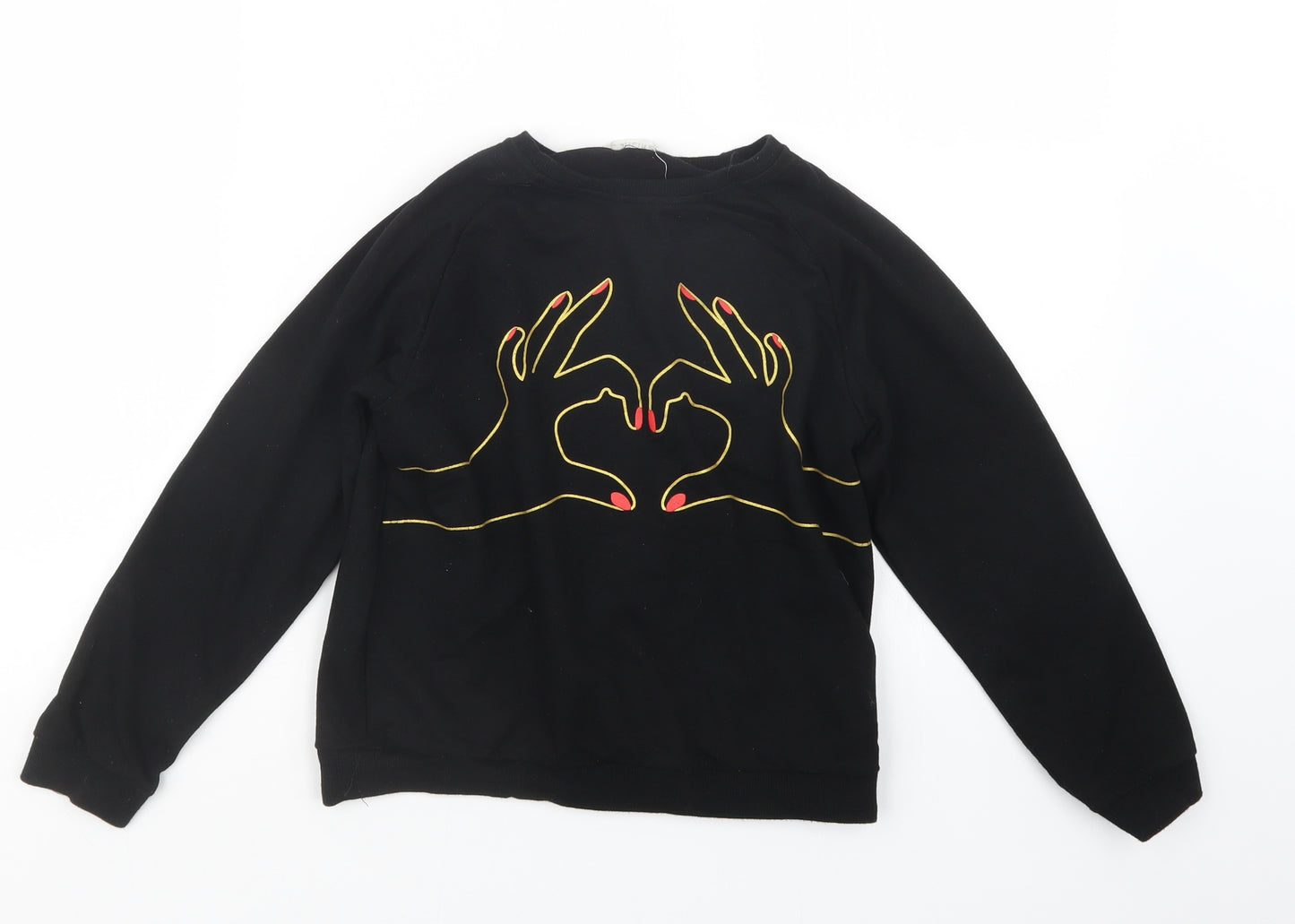 SheIn Girls Black   Pullover Jumper Size 10 Years