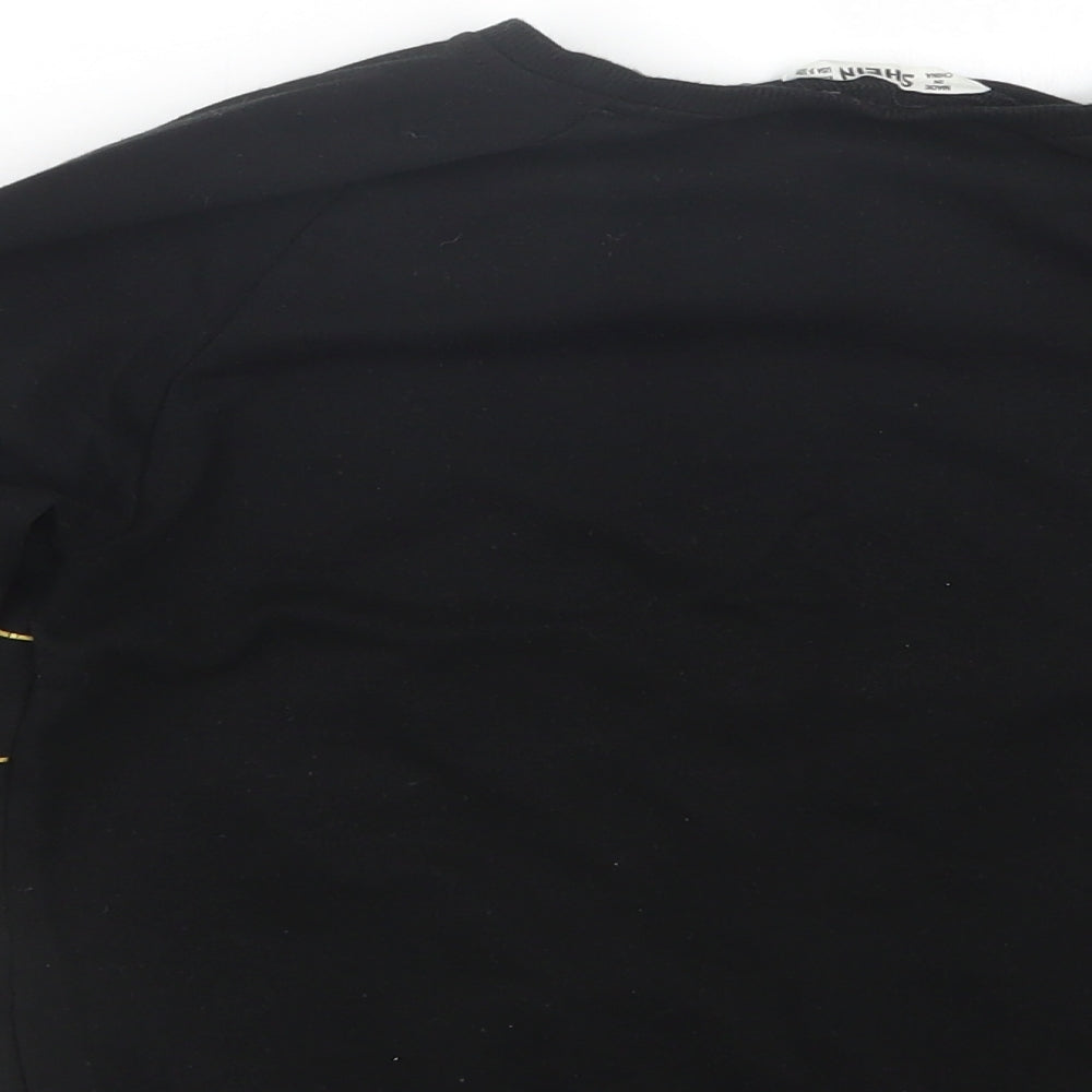 SheIn Girls Black   Pullover Jumper Size 10 Years