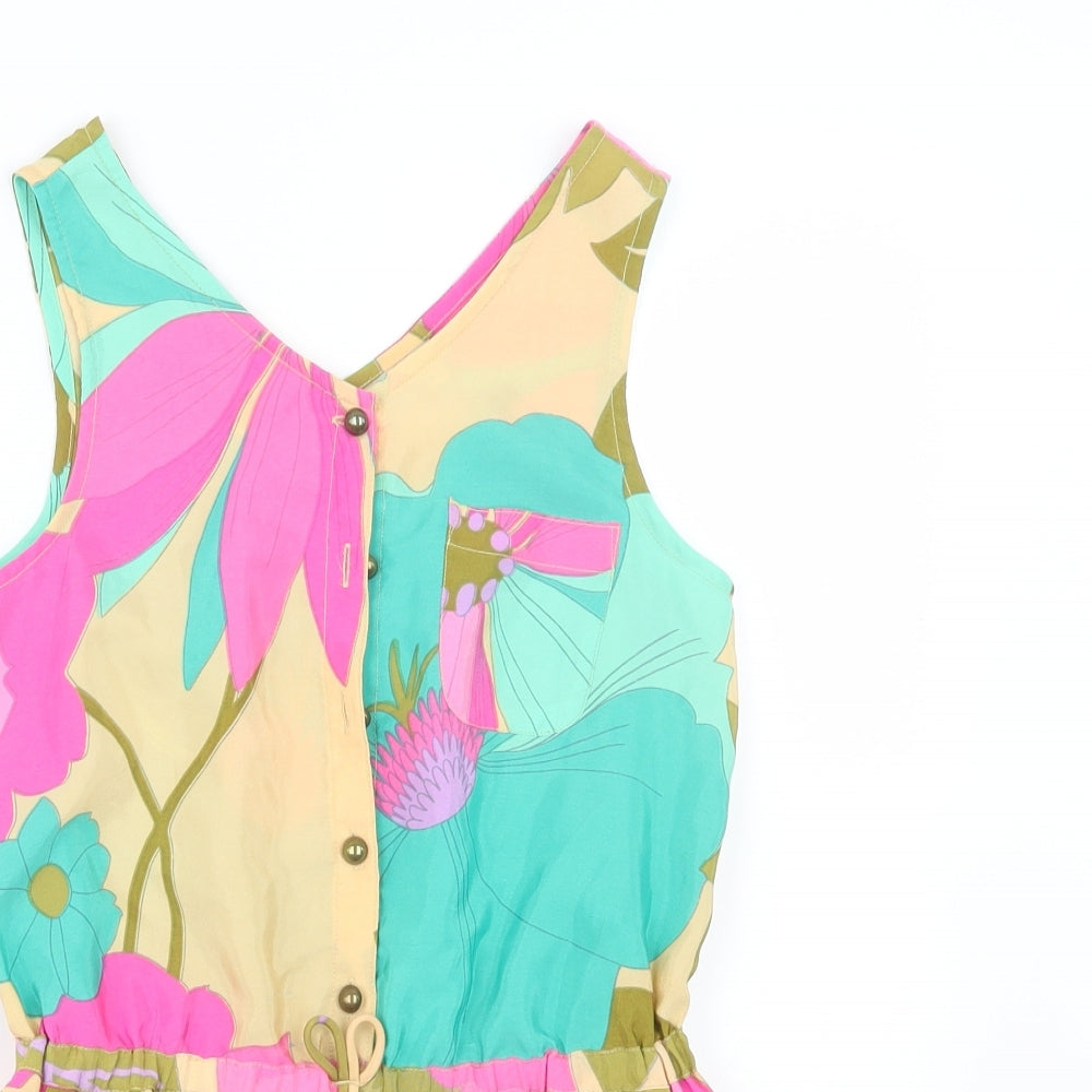 NEXT Girls Pink Geometric  Playsuit One-Piece Size 9 Years