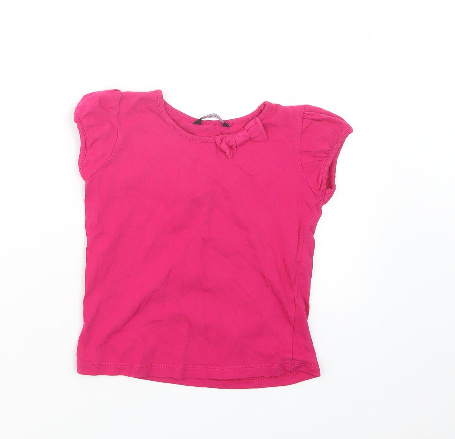 George Girls Pink   Basic T-Shirt Size 5-6 Years