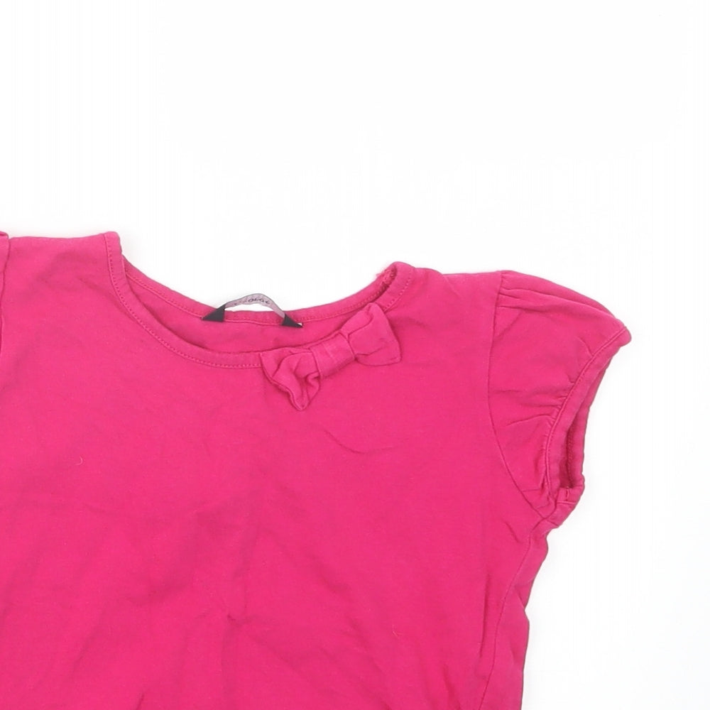 George Girls Pink   Basic T-Shirt Size 5-6 Years