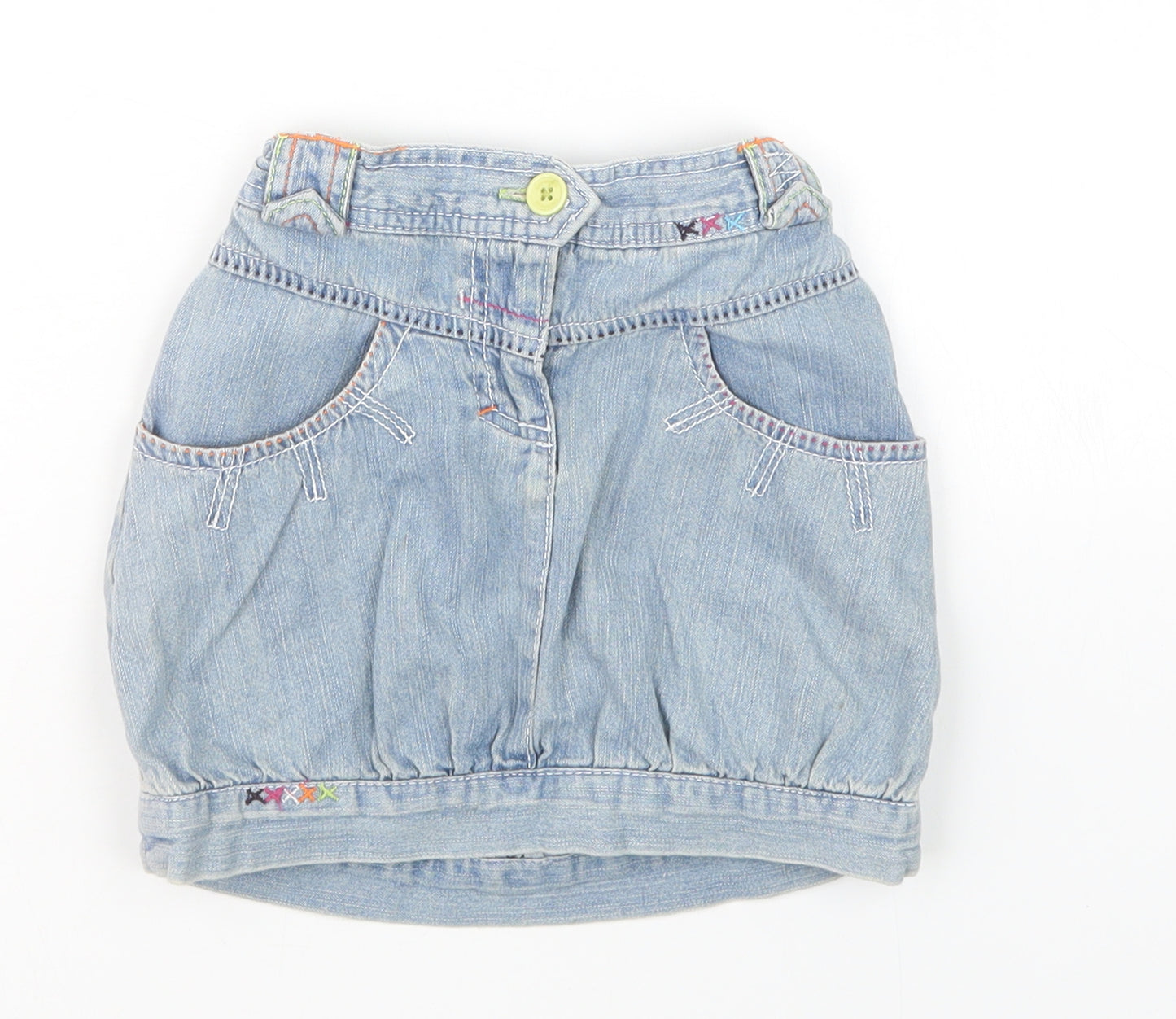 Cherokee Girls Blue  Denim Straight & Pencil Skirt Size 5-6 Years